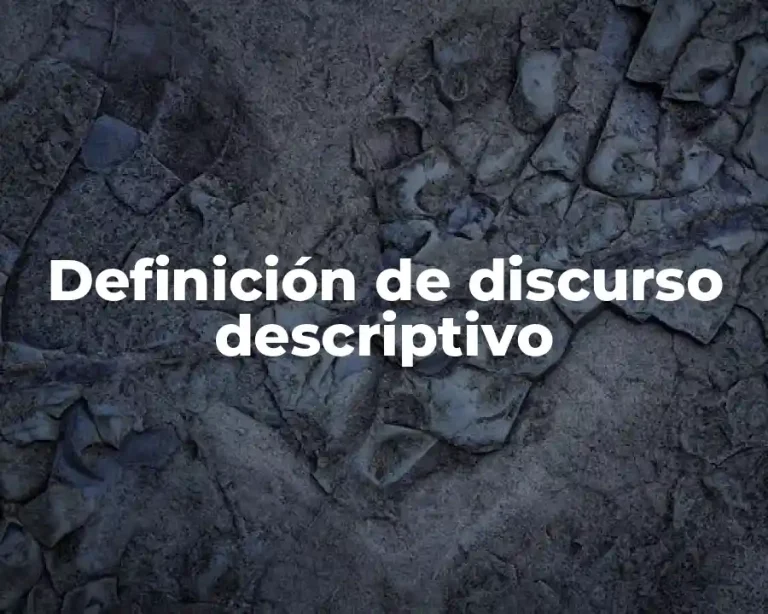 Definición de discurso descriptivo