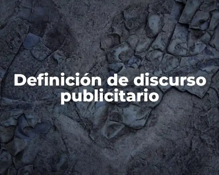 Definición de discurso publicitario