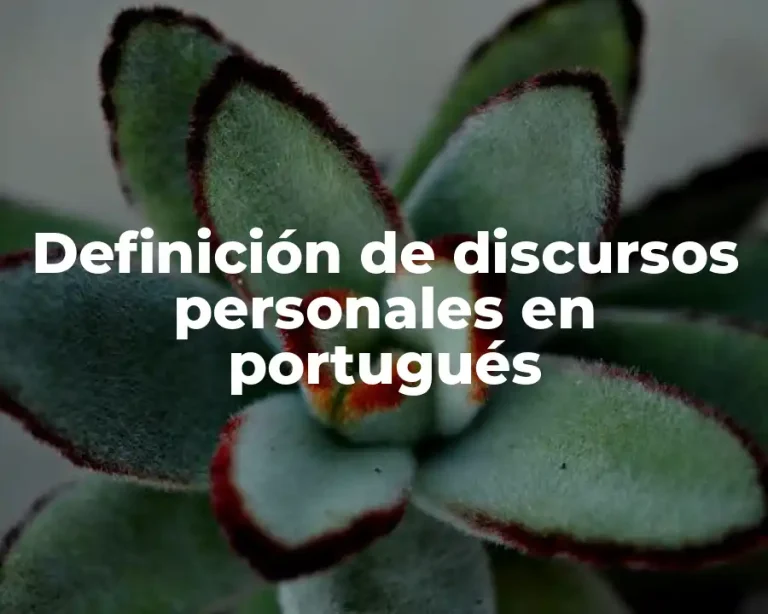 Definición de discursos personales en portugués