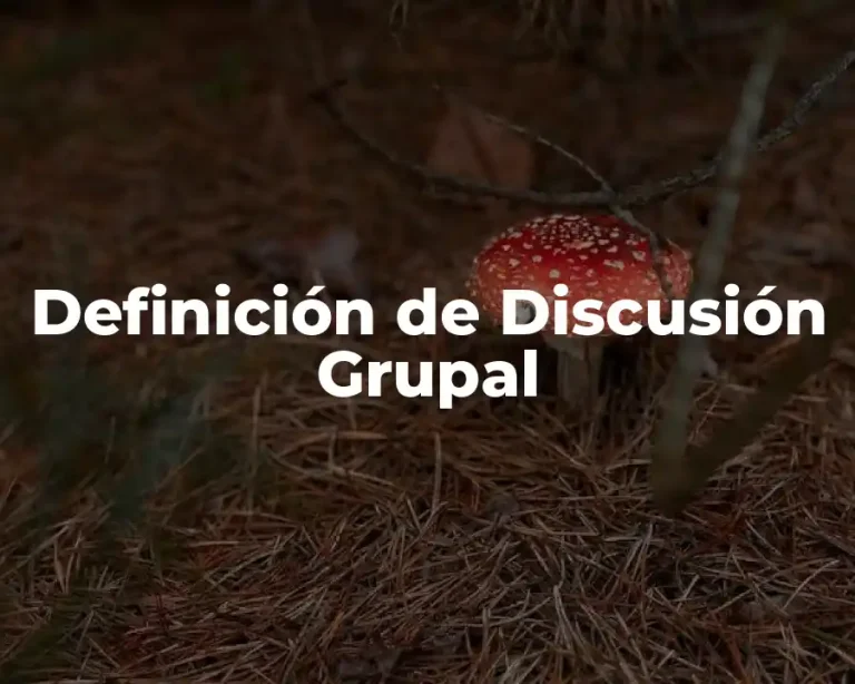 Definición de Discusión Grupal