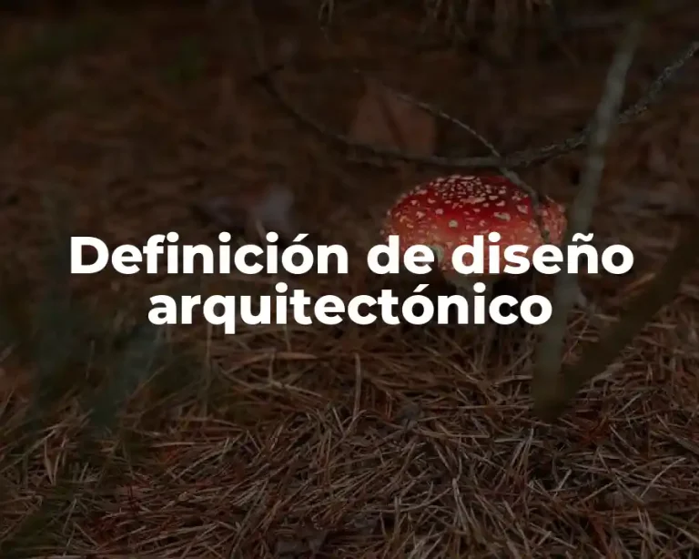 Definición de diseño arquitectónico