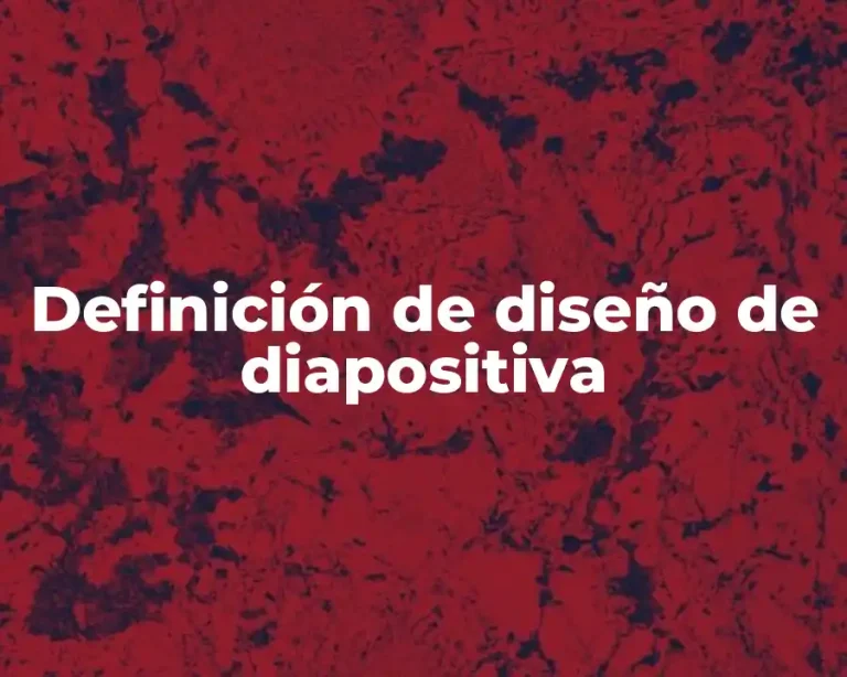 Definición de diseño de diapositiva
