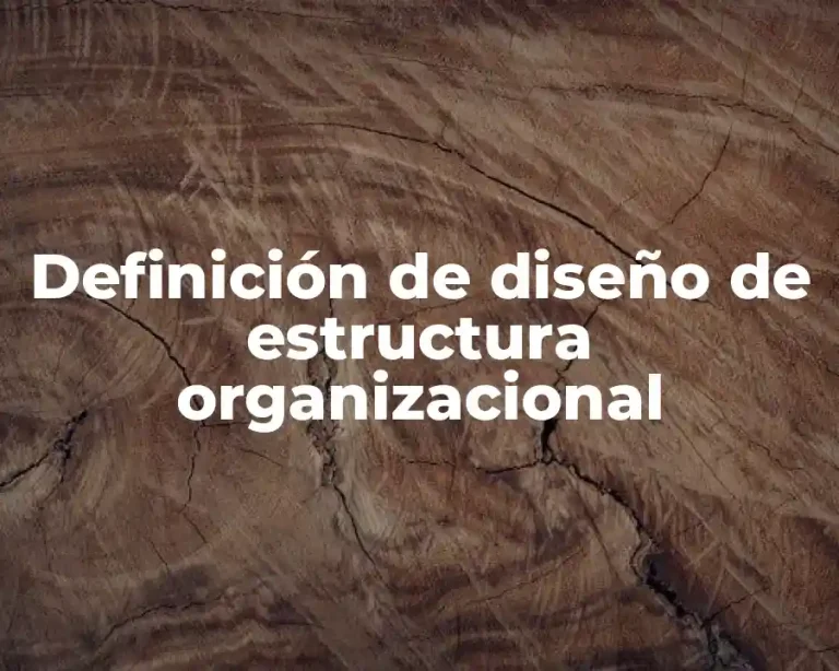 Definición de diseño de estructura organizacional