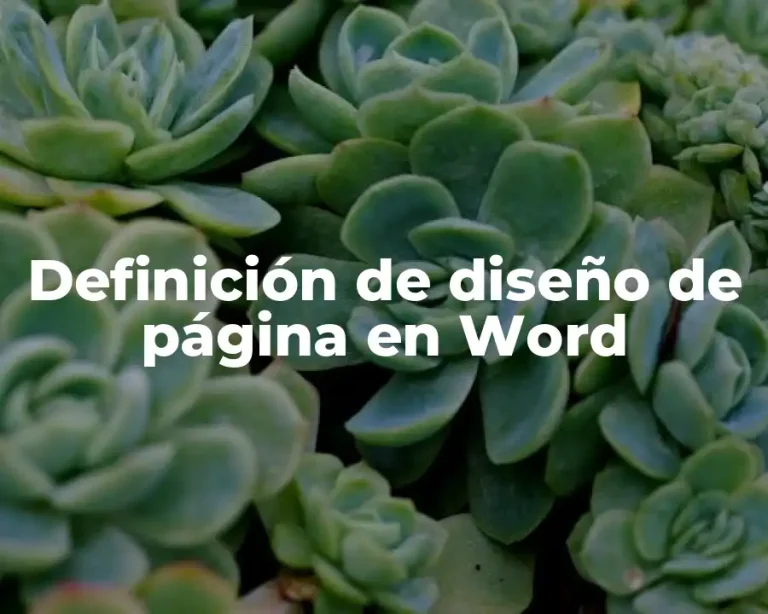 Definición de diseño de página en Word