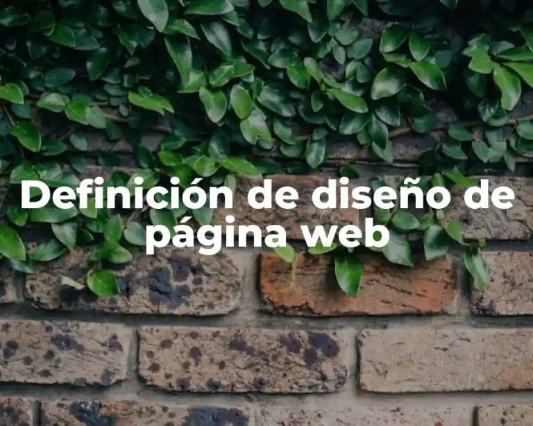 Definición de diseño de página web