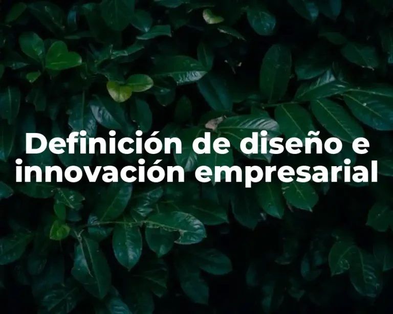 Definición de diseño e innovación empresarial