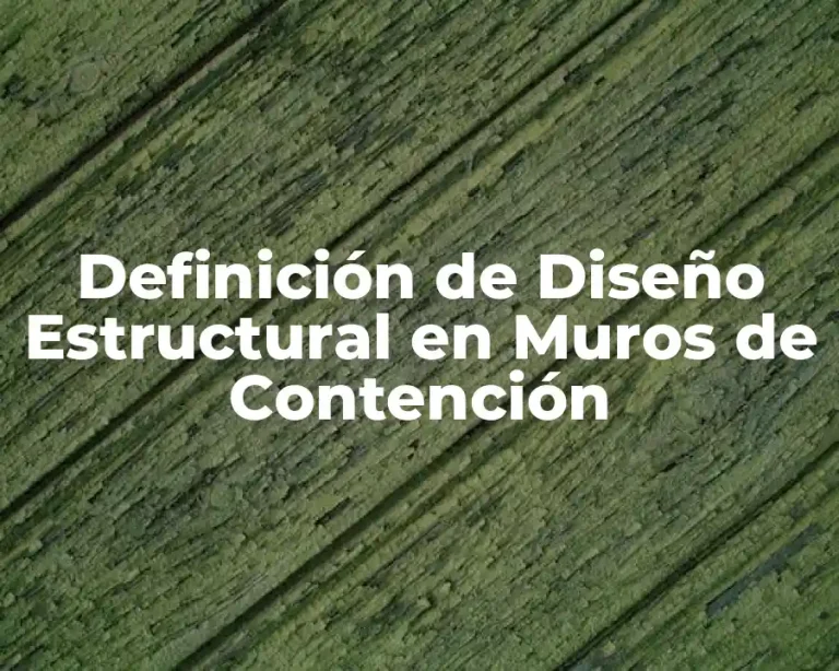 Definición de Diseño Estructural en Muros de Contención