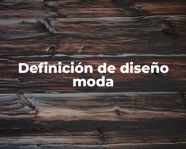 Definición de diseño moda