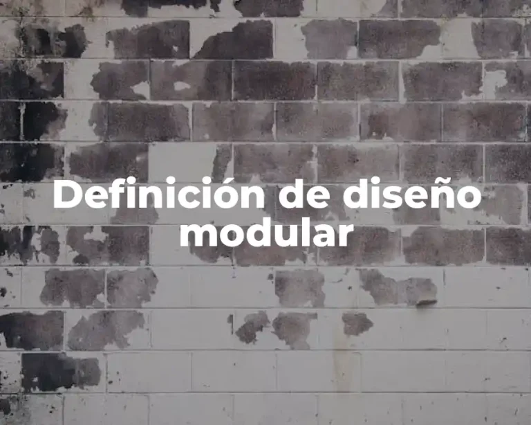 Definición de diseño modular