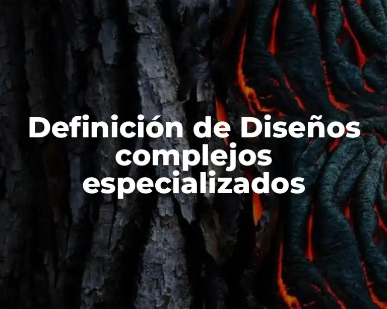 Definición de Diseños complejos especializados