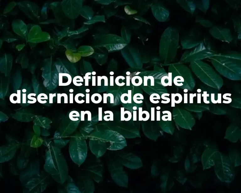 Definición de disernicion de espiritus en la biblia