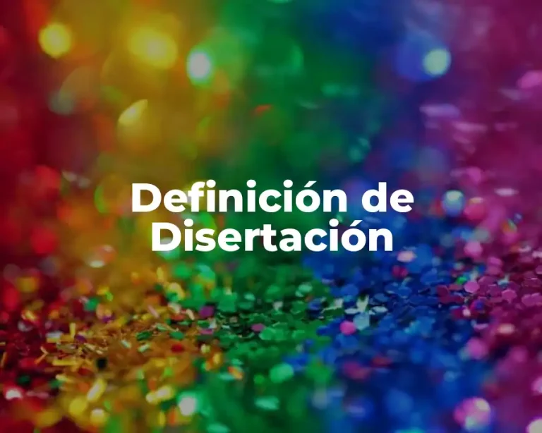Definición de Disertación
