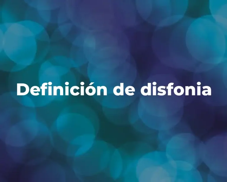 Definición de disfonia