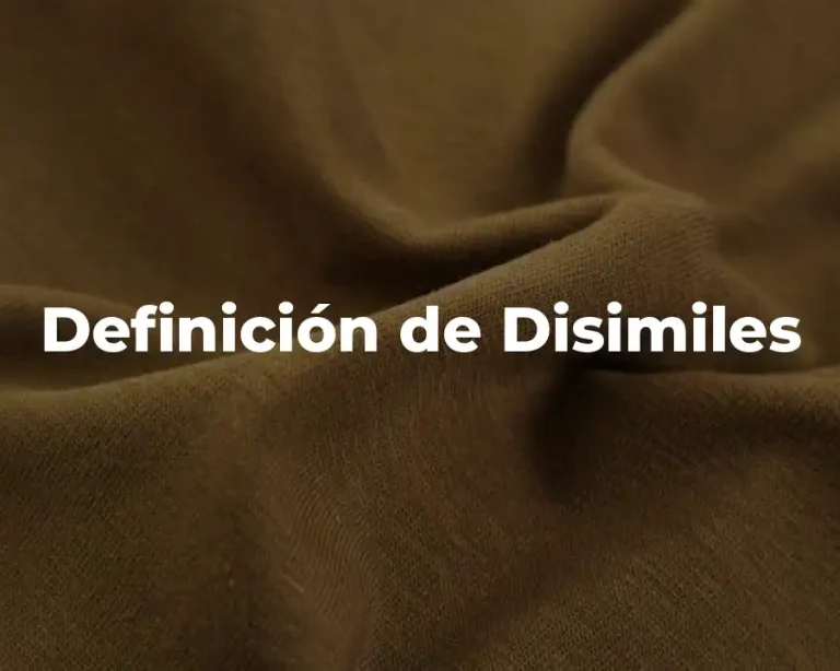 Definición de Disimiles