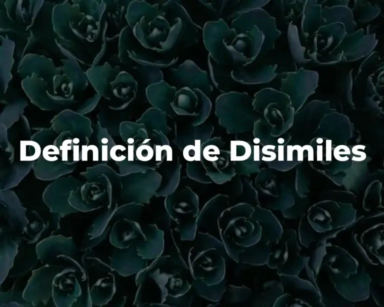 Definición de Disimiles