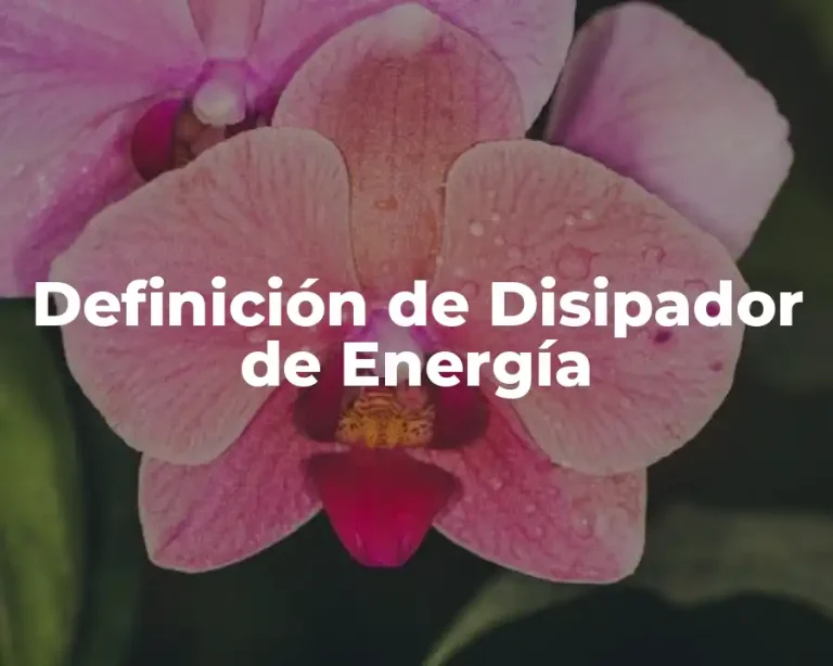 Definición de Disipador de Energía