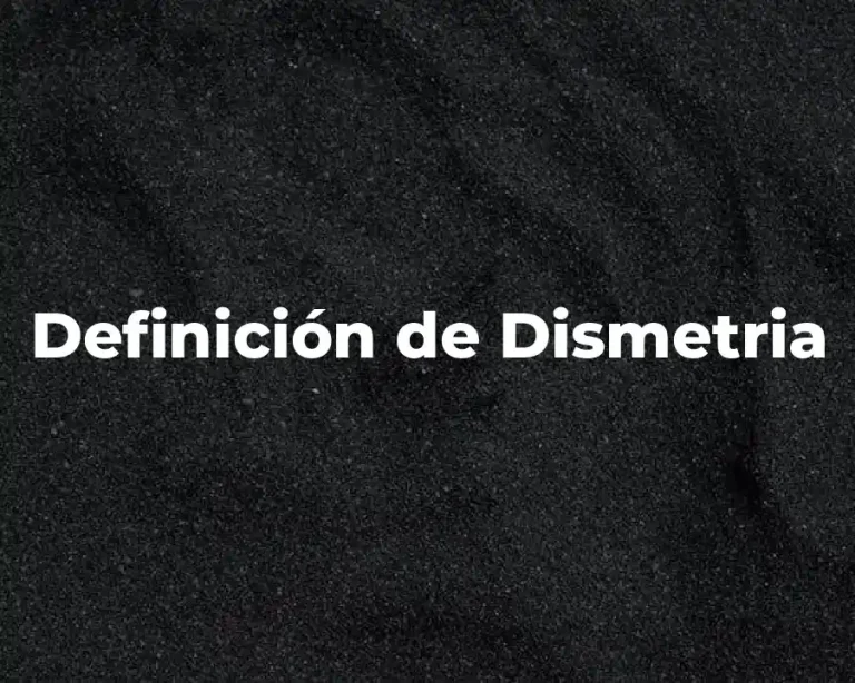 Definición de Dismetria