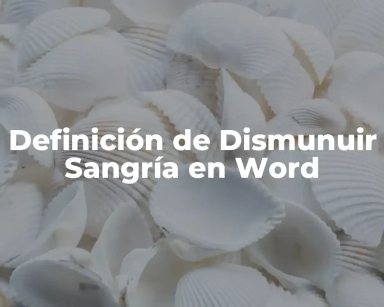 Definición de Dismunuir Sangría en Word