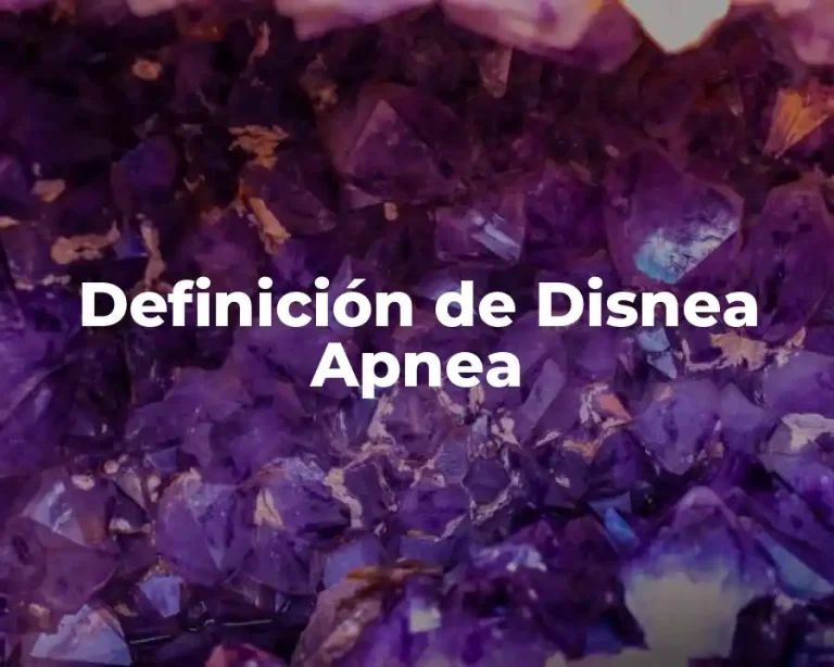 Definición de Disnea Apnea