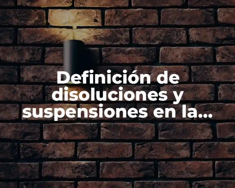 Definición de disoluciones y suspensiones en la cocina