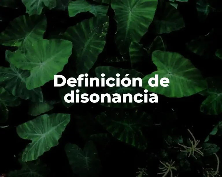 Definición de disonancia