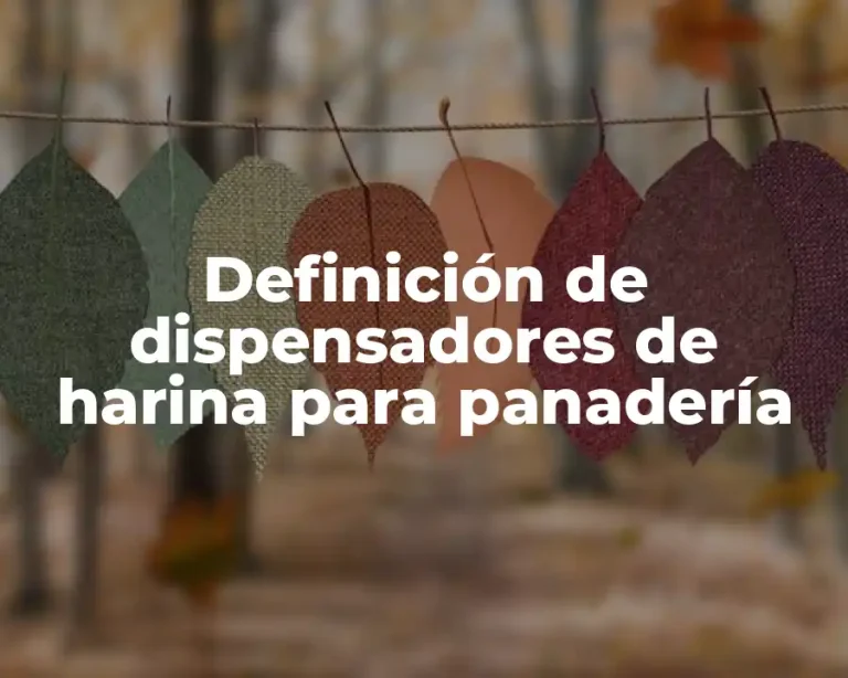 Definición de dispensadores de harina para panadería