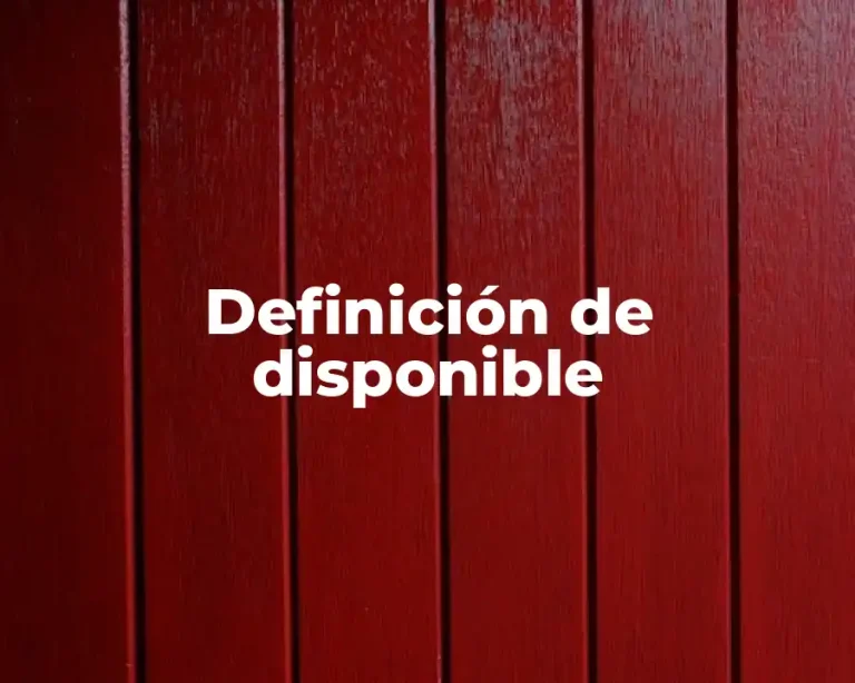 Definición de disponible