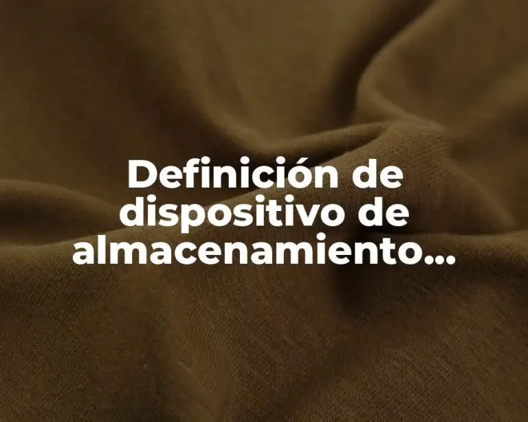 Definición de dispositivo de almacenamiento astable