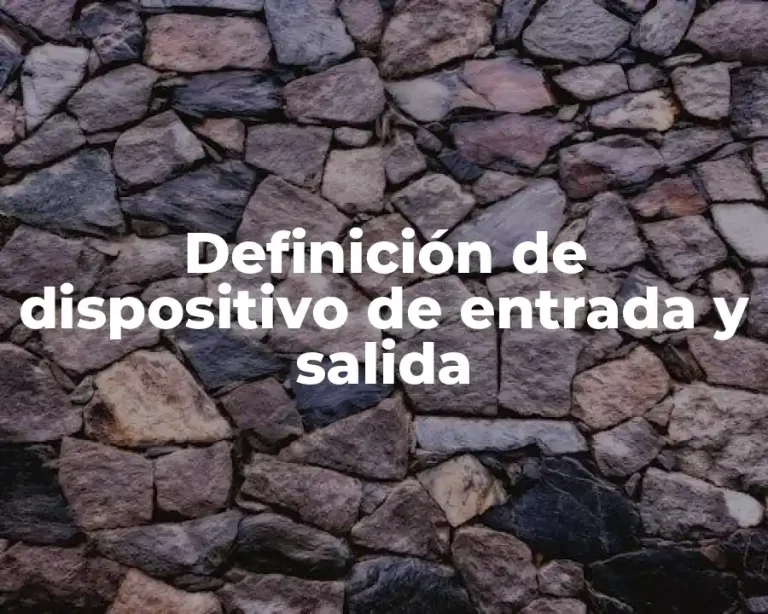 Definición de dispositivo de entrada y salida