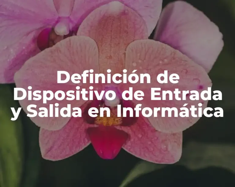 Definición de Dispositivo de Entrada y Salida en Informática