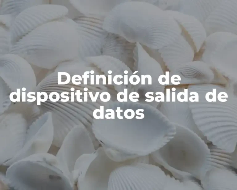 Definición de dispositivo de salida de datos