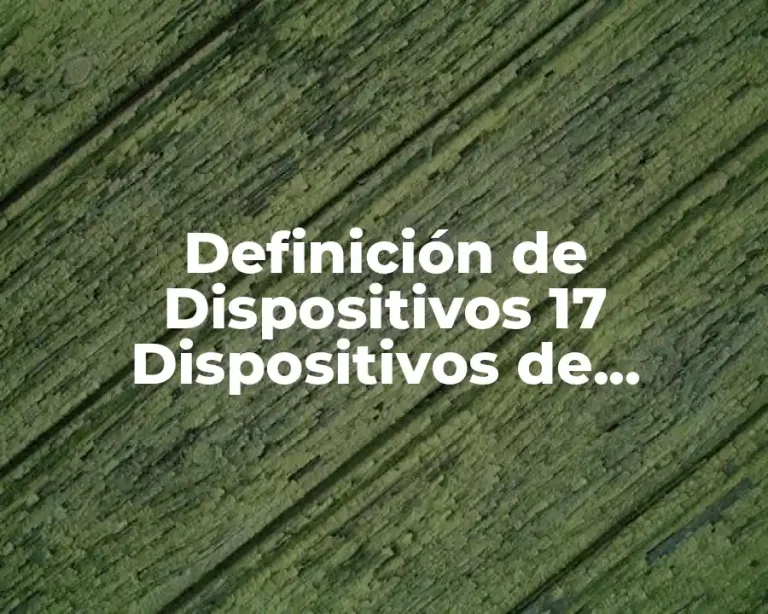 Definición de Dispositivos 17 Dispositivos de Almacenamiento Secundarios