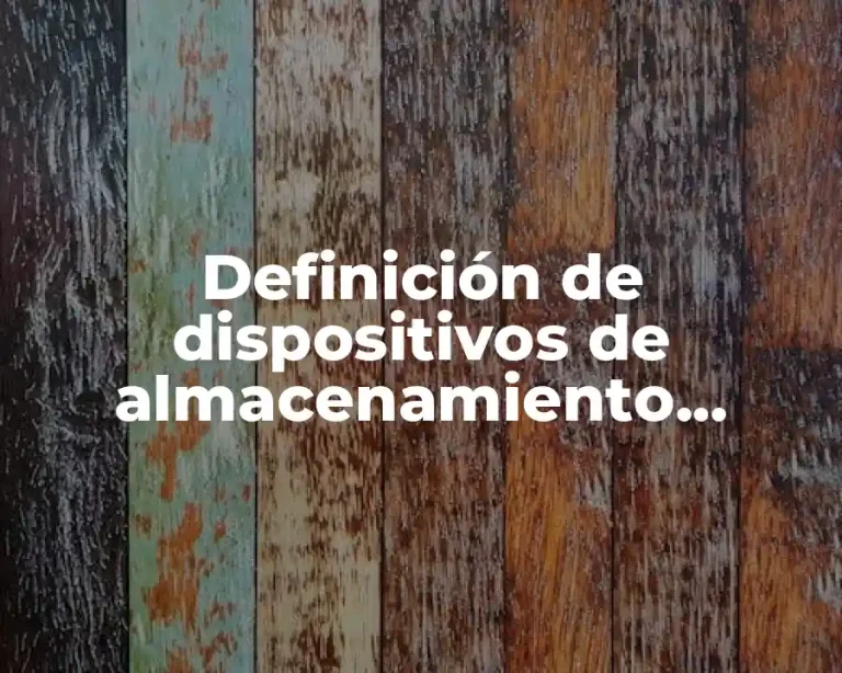 Definición de dispositivos de almacenamiento interno