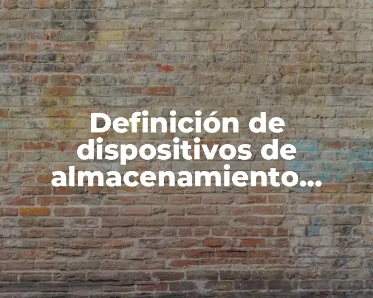 Definición de dispositivos de almacenamiento magnético