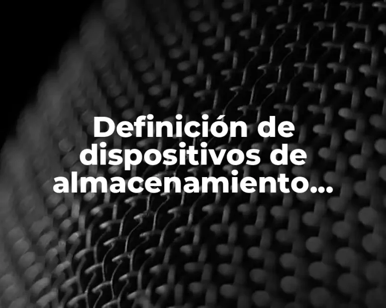 Definición de dispositivos de almacenamiento magnéticos