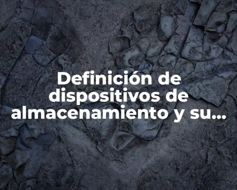 Definición de dispositivos de almacenamiento y su capacidad