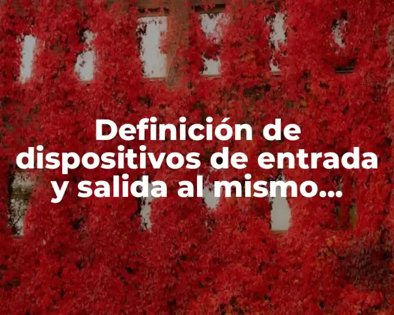 Definición de dispositivos de entrada y salida al mismo tiempo