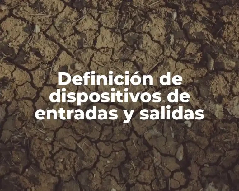 Definición de dispositivos de entradas y salidas
