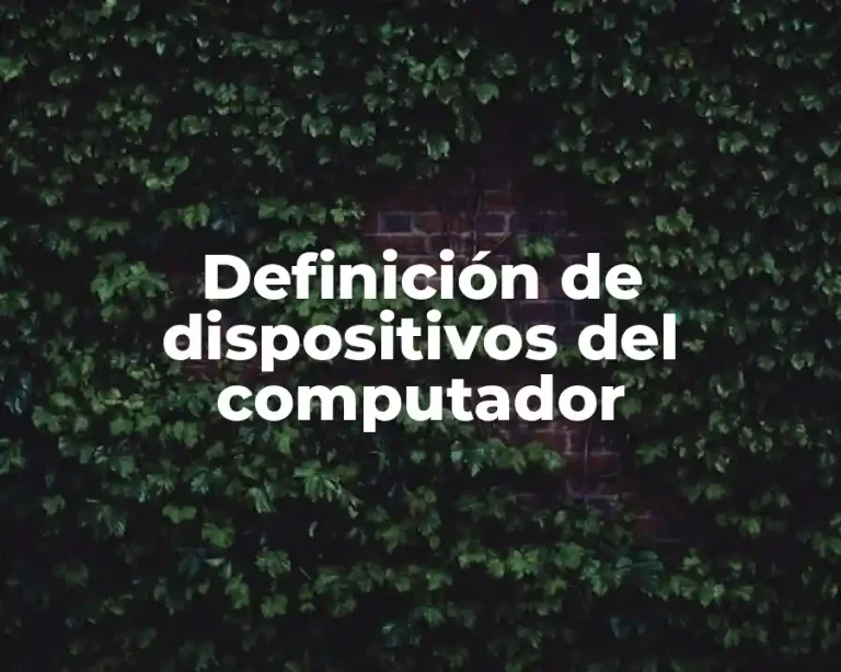 Definición de dispositivos del computador