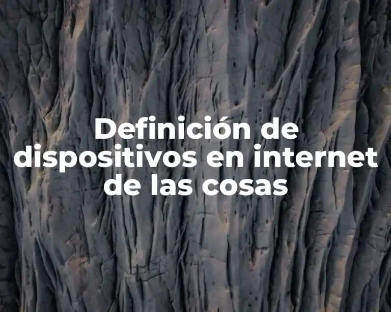 Definición de dispositivos en internet de las cosas