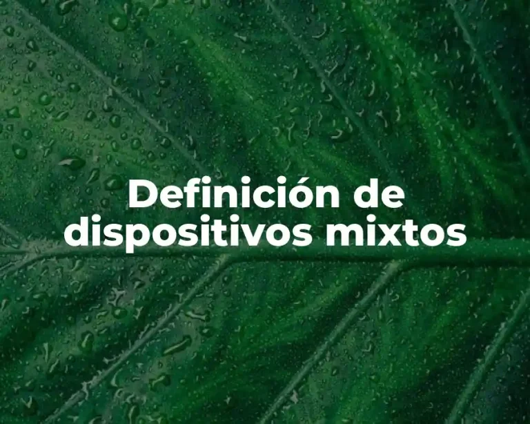 Definición de dispositivos mixtos