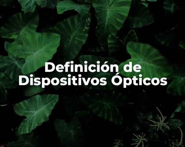 Definición de Dispositivos Ópticos
