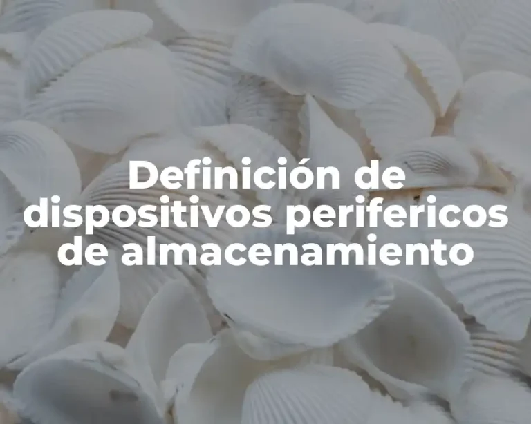Definición de dispositivos perifericos de almacenamiento