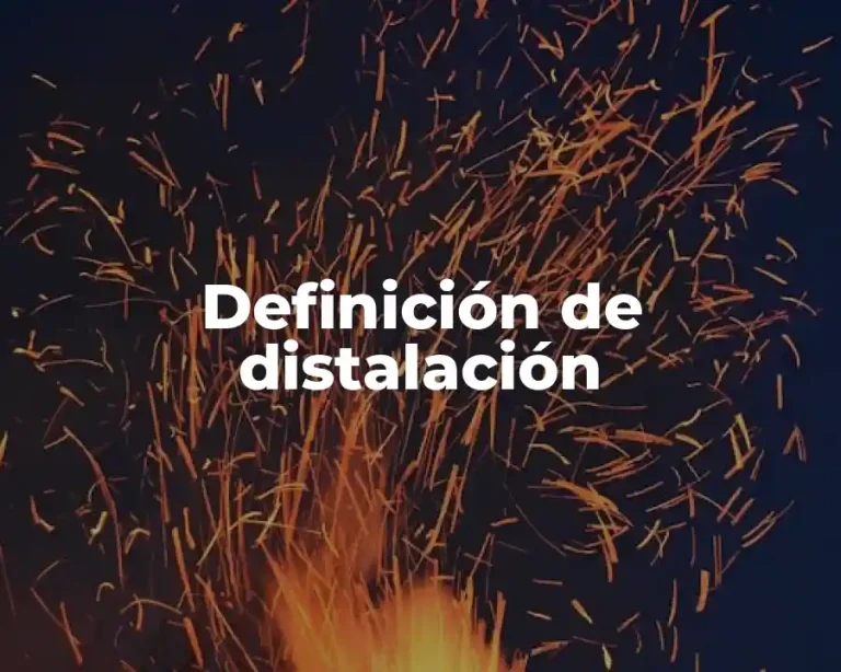 Definición de distalación