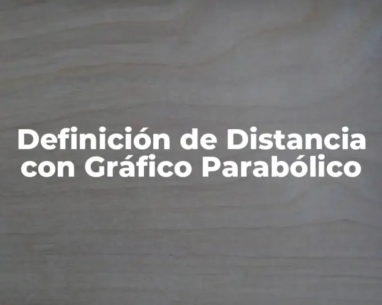 Definición de Distancia con Gráfico Parabólico