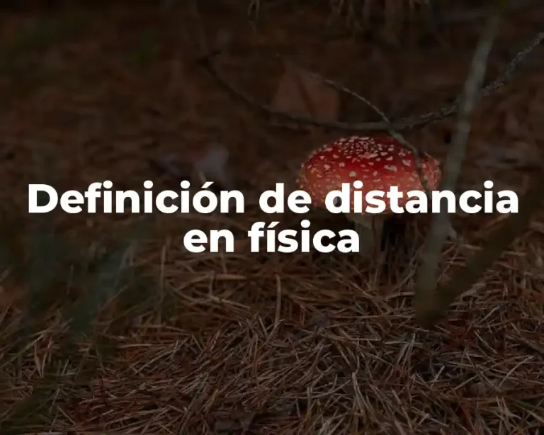 Definición de distancia en física