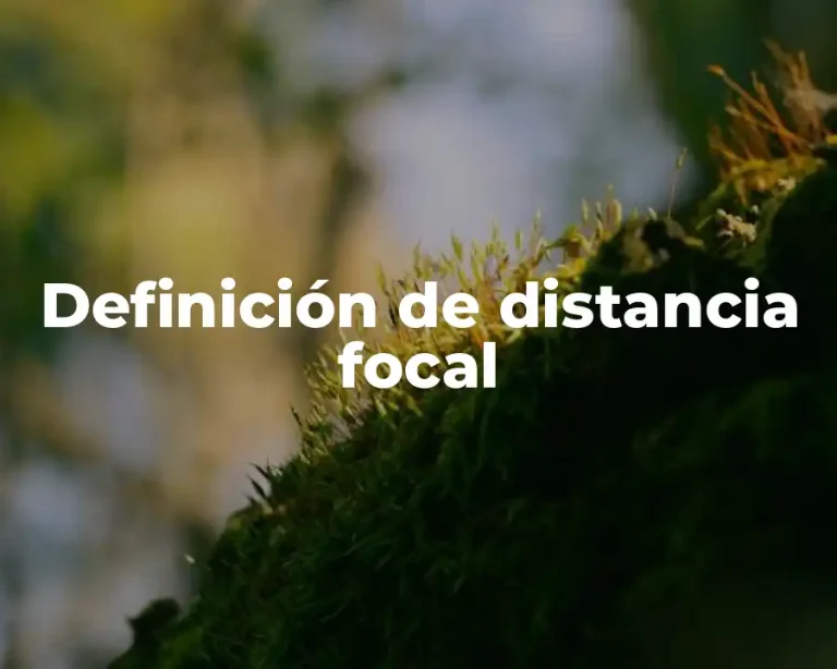 Definición de distancia focal