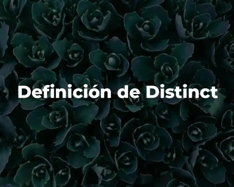 Definición de Distinct
