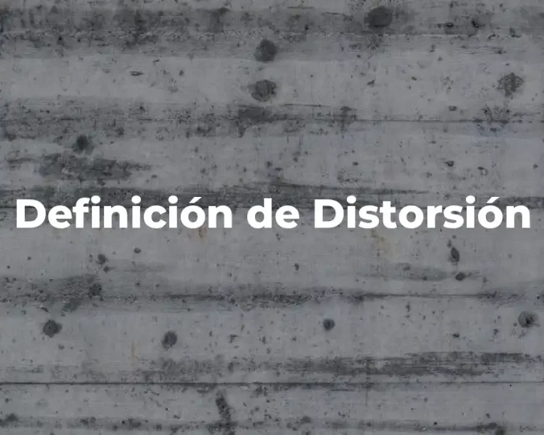 Definición de Distorsión