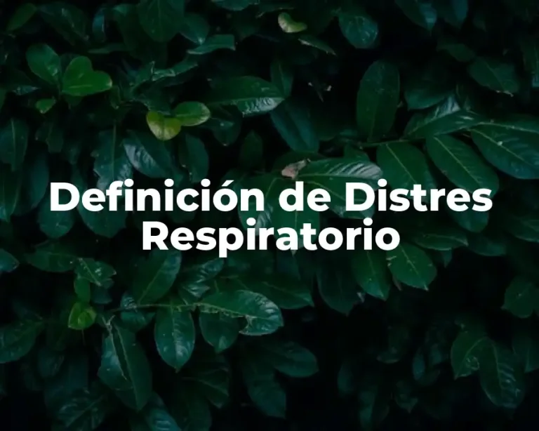 Definición de Distres Respiratorio